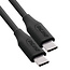 InLine® USB 2.0-kabel, USB-C-snelladingskabel 100 W, Black Cookie, 1m