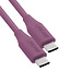 InLine® USB 2.0-kabel, USB-C-snelladingskabel 100 W, Wild Berry, 1m