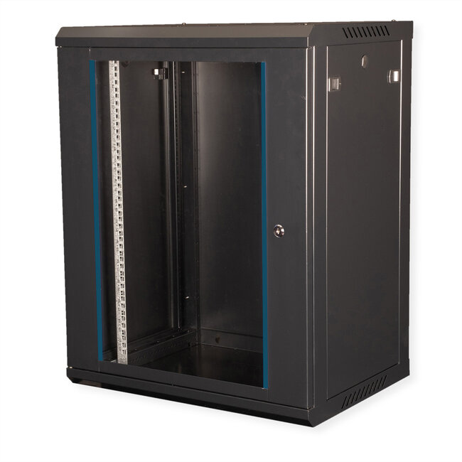 VALUE 19 inch wandbehuizing 15HE, 600x450 mm zwart, bouwpakket