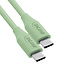 InLine® USB 2.0-kabel, USB-C-snelladingskabel 100 W Matcha Latte, 0,5m