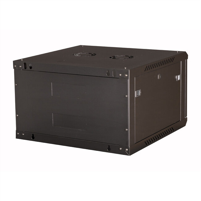 VALUE 19 inch wandbehuizing 6HE, 600x600 mm zwart, bouwpakket