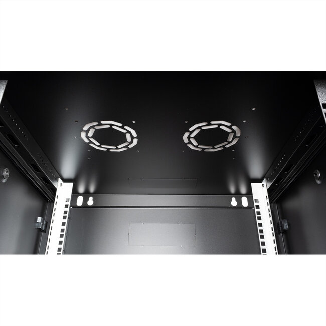 VALUE 19 inch wandbehuizing 6HE, 600x600 mm zwart, bouwpakket