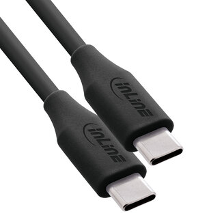 InLine® InLine® USB 2.0-kabel, USB-C-snelladingskabel 100 W, Black Cookie, 0,5