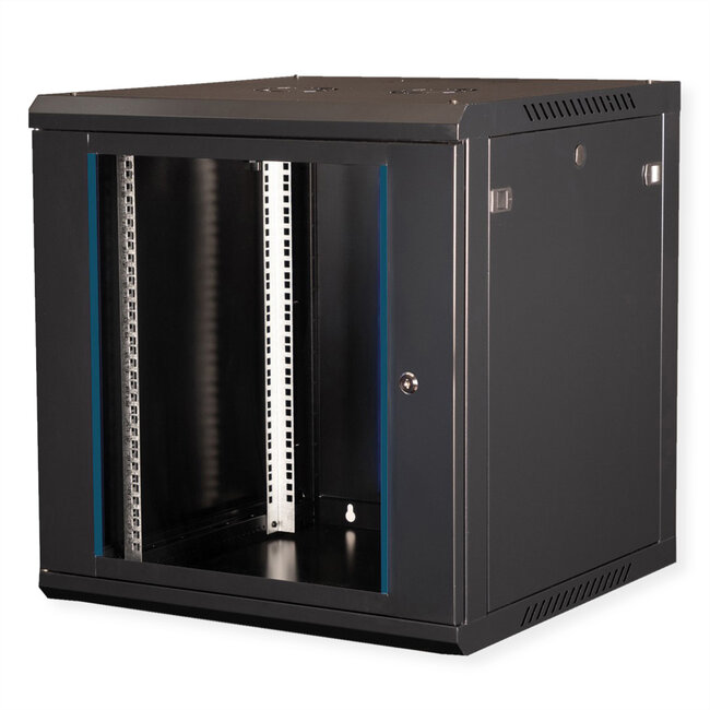 VALUE 19 inch wandbehuizing 12HE, 600x600 mm zwart, bouwpakket