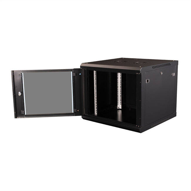 VALUE 19 inch wandbehuizing 9HE, 600x600 mm zwart, bouwpakket