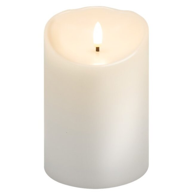 Goobay LED Real Wax Candle, white, 10 x 15 cm