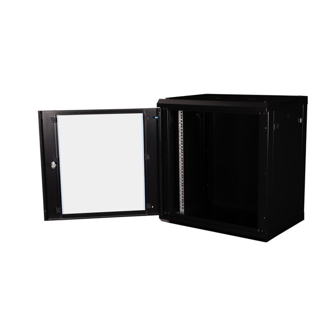 VALUE 19 inch wandbehuizing 12HE, 600 x 450 mm zwart, bouwpakket