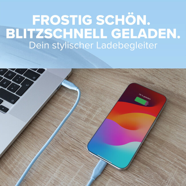 InLine® USB 2.0-kabel, USB-C-snelladingskabel 100 W, ijsbonbon, 1m