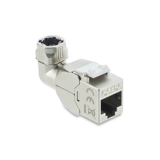 DeLOCK Delock Keystone Module RJ45 jack to LSA Cat.6A toolfree 90° angled shielded