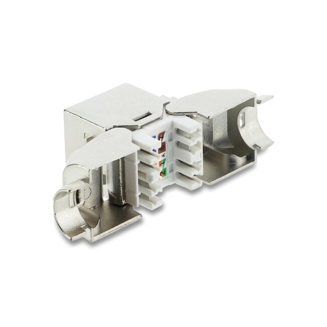 Delock Keystone Module RJ45 jack to LSA Cat.6A toolfree 90° angled shielded