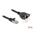 Delock Network Extension Cable S/FTP RJ45 plug to RJ45 jack Cat.6A 3 m flat design black