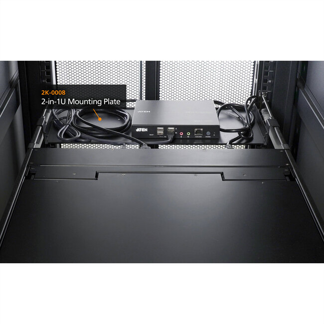 ATEN 2K-0008 2 in 1U Montageplatte
