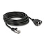 Delock Network Extension Cable S/FTP RJ45 plug to RJ45 jack Cat.6A 5 m flat design black