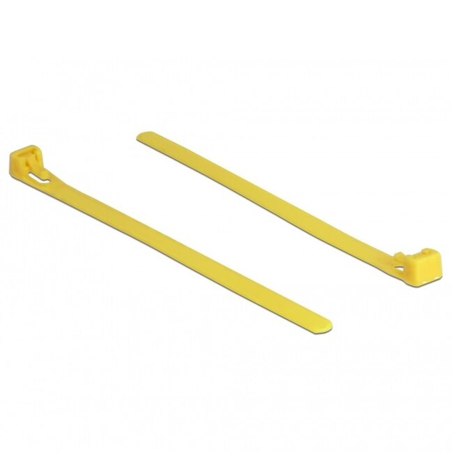Tie-wraps | herbruikbaar | hittebestendig | 150 x 7,5mm | geel | 100 stuks