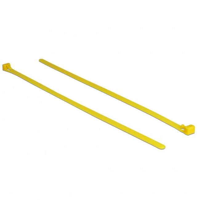 Tie-wraps | herbruikbaar | hittebestendig | 300 x 7,6mm | geel | 100 stuks