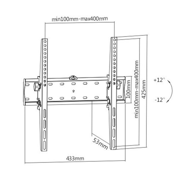 Gembird TV-muurbeugel | tot 55 inch | kantelbaar