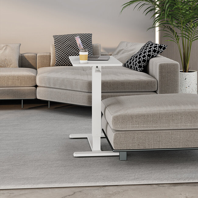 ROLINE Gasfeder-Beistelltisch, höhenverstellbar, weiß