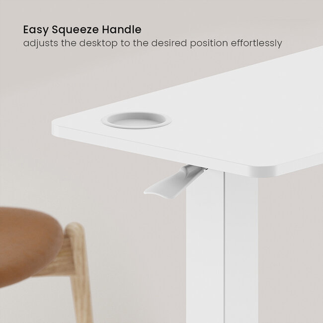 ROLINE Gasfeder-Beistelltisch, höhenverstellbar, weiß