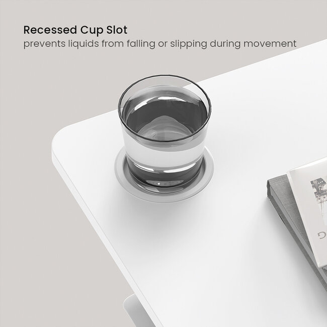 ROLINE Gasfeder-Beistelltisch, höhenverstellbar, weiß