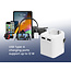Geaarde universele reisstekker met USB lader, 12 W, wit
