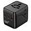 Universele reisstekker met USB lader, 20 W, wit