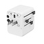 Universele reisstekker met USB lader, 20 W, wit