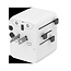 Universele reisstekker met USB lader, 20 W, wit