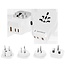 Universele reisstekkerset met USB lader, 20 W, wit