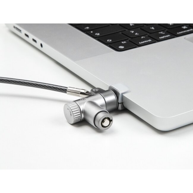Navilock Laptop Security Cable with Key Lock for MacBook Pro 2021 - 2024 (14″ and 16″) 2 m black