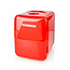 Draagbare minikoelkast | 6 blikjes / 4 l inhoud | 100-240 V / 12 V | Verwarmings-/koelfunctie | Draaggreep | Rood