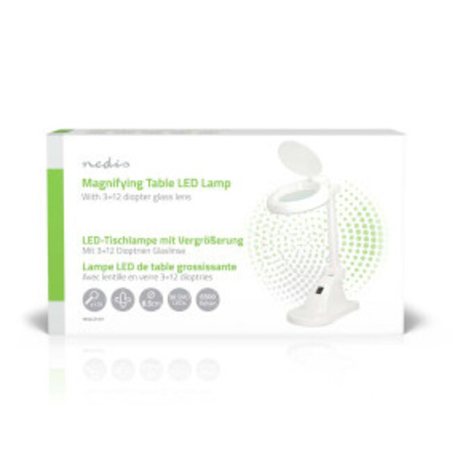 Tafel-Loeplamp | Lenssterkte: 3 + 12 Diopter | 6500 K | 6 W | 400 lm | Wit