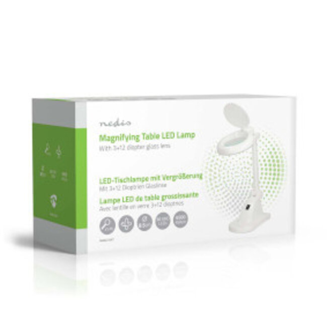 Tafel-Loeplamp | Lenssterkte: 3 + 12 Diopter | 6500 K | 6 W | 400 lm | Wit