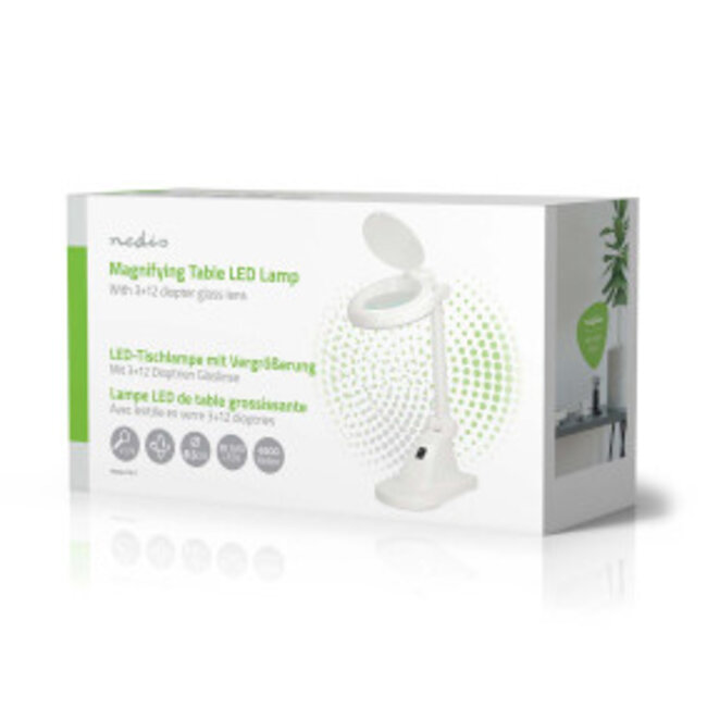 Tafel-Loeplamp | Lenssterkte: 3 + 12 Diopter | 6500 K | 6 W | 400 lm | Wit