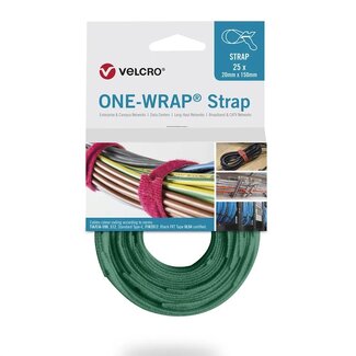 Velcro Velcro One-Wrap klittenband kabelbinders | 200 x 7mm | groen | 25 stuks