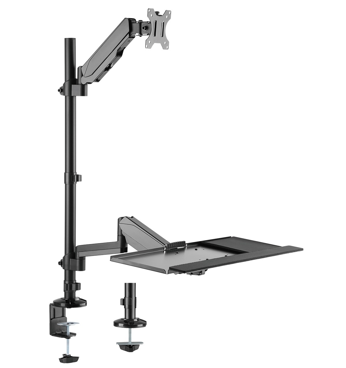 My Wall HL63L Monitor-tafelbeugel 1 stuks 43,2 cm (17) - 81,3 cm (32) Zwart In hoogte verstelbaar, Kantelbaar, Zwenkbaar, Toetsenbordhouder