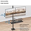 My Wall vloerstandaard voor 2 monitoren tot 32 inch en toetsenbord/muis | interactief