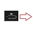 DisplayPort kabel | haaks/rechts | DP2.1a (10K 60Hz) | UHBR13.5 (54Gbit/s) | 2 meter