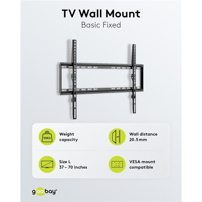 Goobay TV-muurbeugel | tot 70 inch | vast