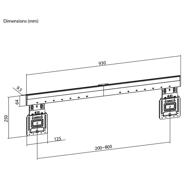 Goobay TV-muurbeugel | tot 100 inch | vast | ultraslim