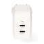 Nedis USB lader | 2x USB-C PD | GaN | 35W | wit