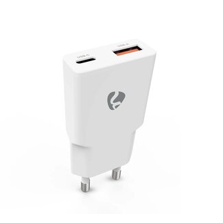Nedis Nedis USB lader | USB-C PD en USB-A QC | GaN | 20W | wit