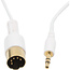 BOSSCOM DIN 5-pins - 3,5mm Jack kabel voor B&O | wit | 1,8 meter