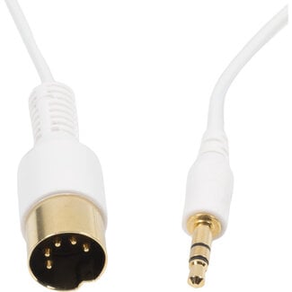 BOSSCOM BOSSCOM DIN 5-pins - 3,5mm Jack kabel voor B&O | wit | 3 meter