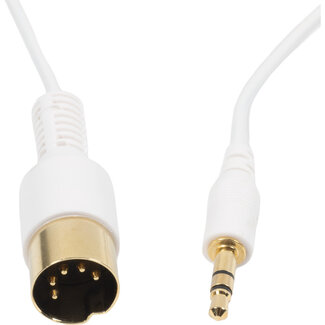 BOSSCOM BOSSCOM DIN 5-pins - 3,5mm Jack kabel voor B&O | wit | 5 meter