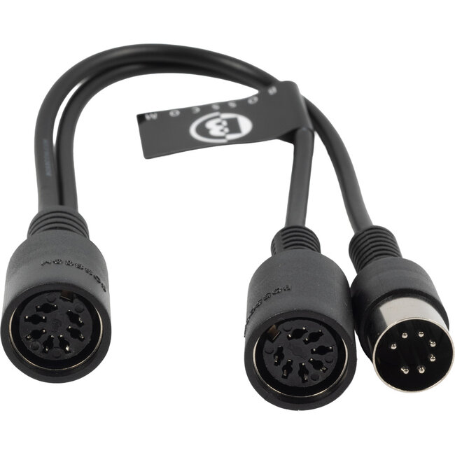 BOSSCOM DIN 8-pins / Powerlink PL8 splitter voor B&O | zwart | 0,20 meter