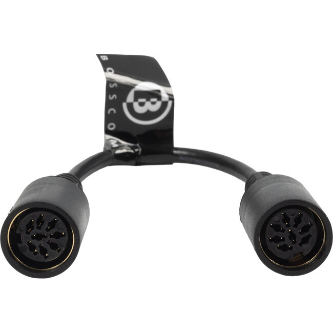 BOSSCOM DIN 8-pins / Powerlink PL8 koppelstuk voor B&O | zwart | 0,10 meter