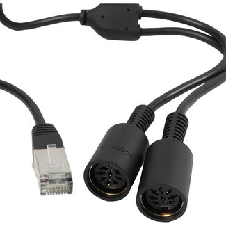 BOSSCOM BOSSCOM RJ45 - 2x DIN 8-pins / Powerlink PL8 (v) kabel voor B&O | zwart | 1,8 meter