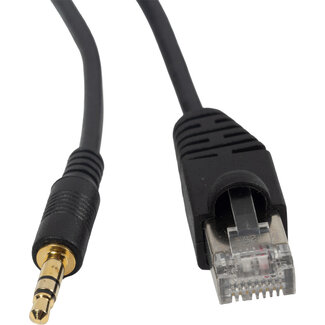 BOSSCOM BOSSCOM RJ45 - 3,5mm Jack kabel voor B&O | zwart | 0,15 meter