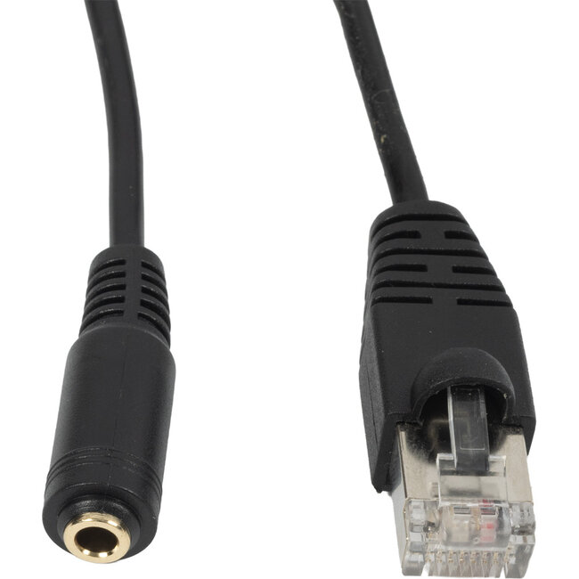 BOSSCOM RJ45 - 3,5mm Jack verlengkabel voor B&O | zwart | 15 meter