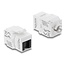 Delock Keystone Module RJ45 jack to LSA Cat.6 UTP tool-free with dust cover white / black